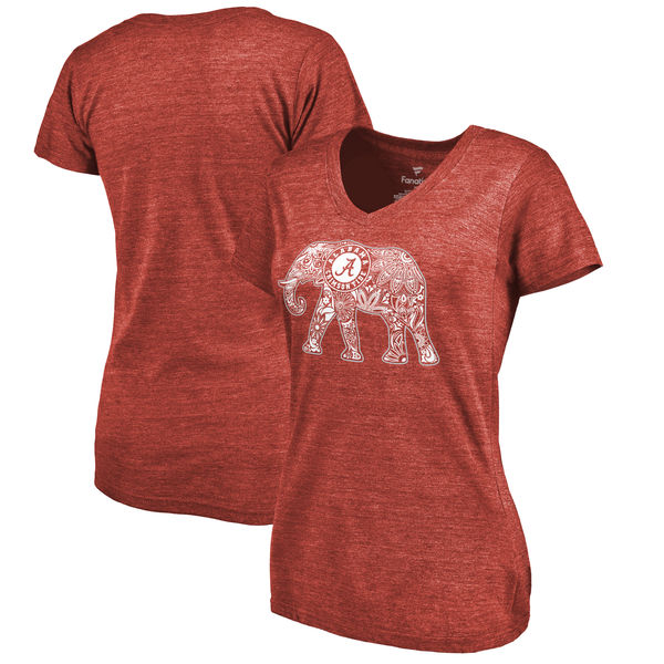 Alabama Crimson Tide Women's Big Al Hometown Collection Tri-Blend T-Shirt - Crimson