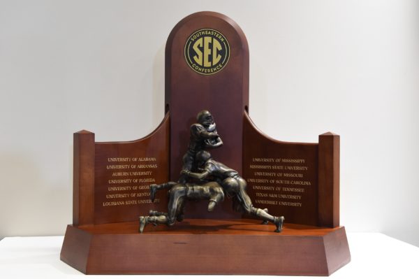 The SEC trophy, Photo Credit: John David Mercer-USA TODAY Sports